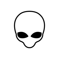 Alien icon, logo isolated on white background