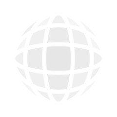 Vector stylized icon planet earth. Design element for design templates sites, business cards, posters, brochures, flyers, catalogs. Address Internet page logo. Transparent gradient gray.