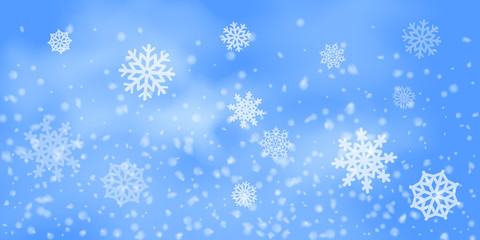 Naklejka na ściany i meble Snowflakes, snowfall.