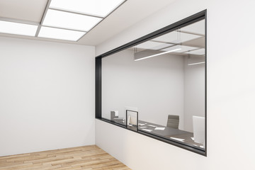 Sideview of modern coworking office