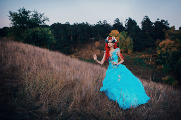 Fototapeta premium Fairy in the autumn forest