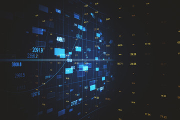 Creative big data blockchain background