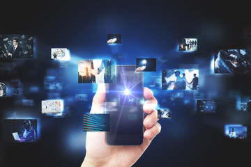 Smartphone with digital picture gallery