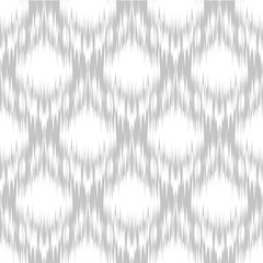 Ikat  seamless monochrome geometric pattern. Abstract background texture.