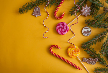 Christmas decoration with candy canes