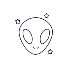 universe alien line style icon