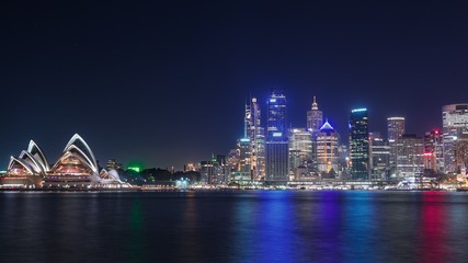 Naklejka premium Nocny widok z Kirribilli, Australia 3
