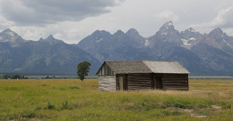   mormon house in USA  grand teton  national  park