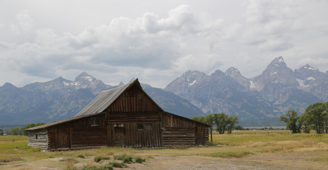   mormon house in USA  grand teton  national  park