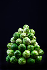 Creative and Healthy Christmas Tree Made of Edible Brussels Sprouts