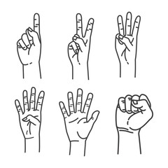 Obraz premium Hand Vector outline