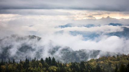 misty mountains in Slovakia