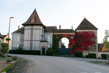 Fototapeta na wymiar Old typical Burgundy house in France