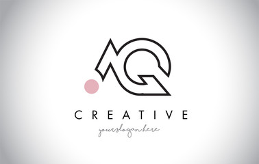 AQ Letter Logo Design with Creative Modern Trendy Typography.