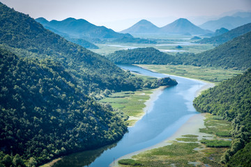 Fototapeta na wymiar Montenegro, Crnojevica river in national park