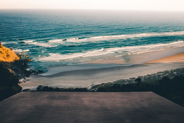 sunset on the beach