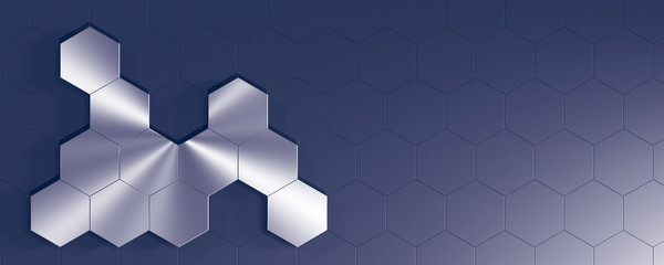 3d illustration of honeycomb ABSTRACT BACKGROUND, FUTURISTIC HEXAGONAL WALLPAPER, BACKGROUND