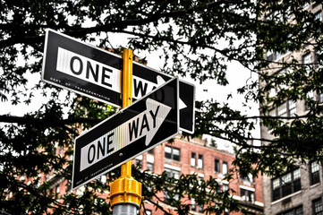 Obraz premium One Way Schild New York