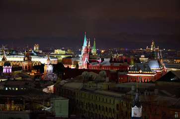 Fototapeta premium night view of kremlin