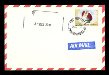 Luftpost airmail Finland Suomi Briefmarke stamp gestempelt used gebraucht Weihnachten Christmas...
