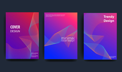 Covers with minimal design. Cool geometric backgrounds for your design. Applicable for Banners, Placards, Posters, Flyers etc.Vector template.