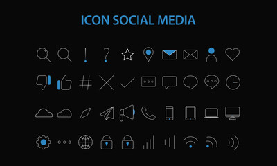 icon set social media