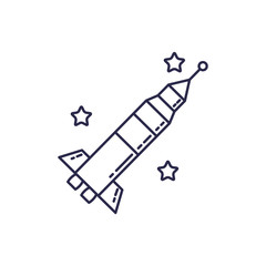 rocket launcher universe line style icon