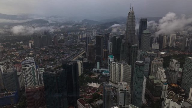 Cloudy day in the heart of Kuala Lumpur, Malaysia.