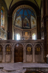 Fototapeta na wymiar The interior of Holy Mother Virgin Nativity Cathedral in Batumi city - the capital of Adjara in Georgia
