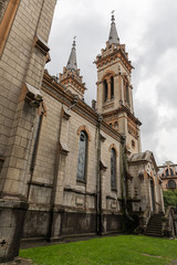 Fototapeta na wymiar The side part of the Holy Mother Virgin Nativity Cathedral in Batumi city - the capital of Adjara in Georgia