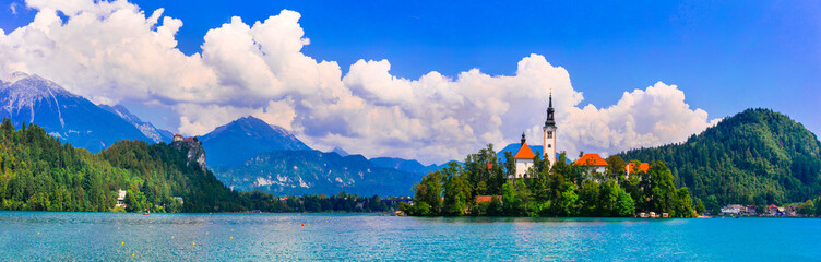 One of the most beautiful lakes of Europe - lake Bled in Slovenia
