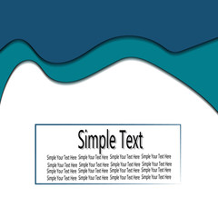 wave paper cut with simple text 