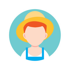 man gardening professional , person flat design icon