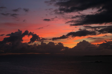 Sonnenunterganng auf offener See