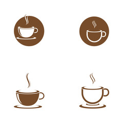 Set of Coffee cup Logo Template vector icon