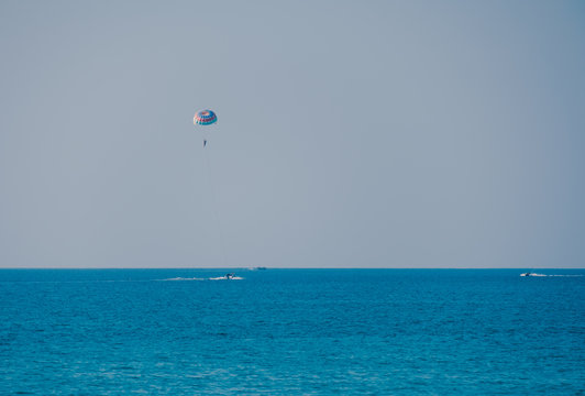 Parasailing fly kamala beach phuket thailand