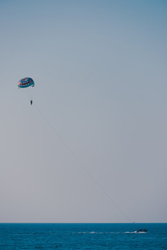 Parasailing fly kamala beach phuket thailand