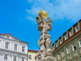 Plague pillar in Brno city, Czech Republic