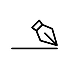 Signature outline icon illustration isolated vector sign symbol