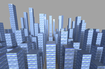 3d illustration of cityscape