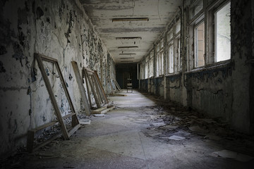 Chernobyl/Pripyat - Corridor with single chair
