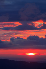 Lever de soleil sur les Vosges