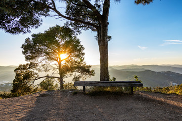 Sunset on the top of the mountain - image