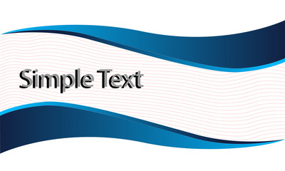 Blue frame and wave blend with simple text