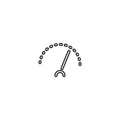 Speedometer icon. Power panel symbol. Logo design element