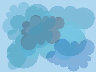Möbelaufkleber Pattern cloud blue vector illustration isolated © Ihor