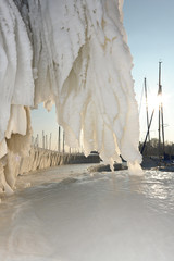 Eislandschaft nach Wintersturm