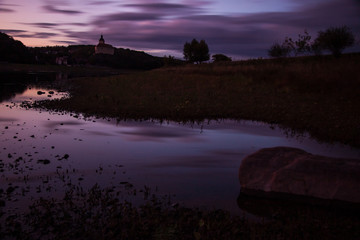 Obraz premium Hirschstein Castle on the Elbe in Saxony