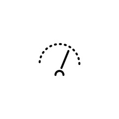 Speedometer icon. Power panel symbol. Logo design element