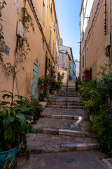 buildings and streets of marseille, france